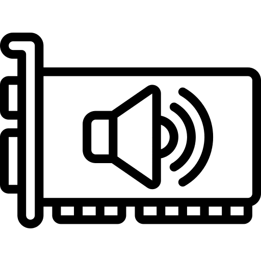 Sound card component electronics peripheral icon