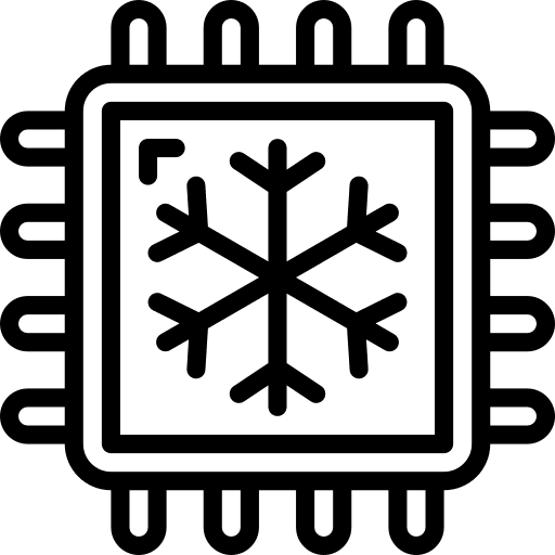 Cpu cooling chip processor icon