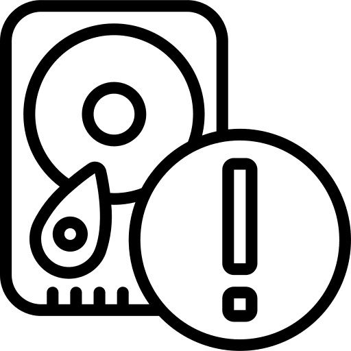 Hard disk alert hdd accessory icon