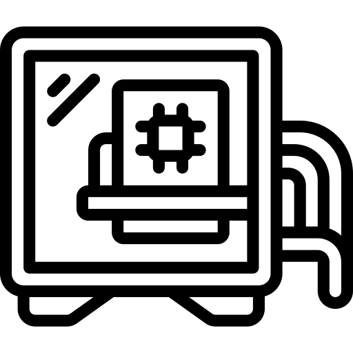 Pc tower electronics computer case icon