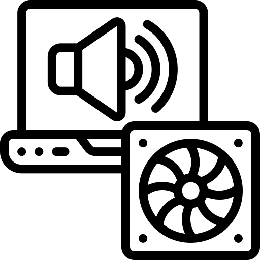 Laptop technology computer fan icon
