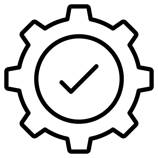 Setting setting checked gear icon
