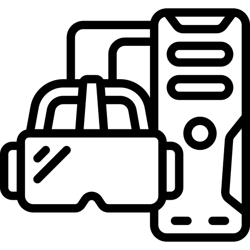 Virtual reality gaming digital vr glasses icon