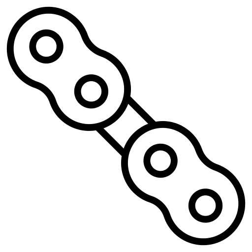 Chain transportation wheel bike icon