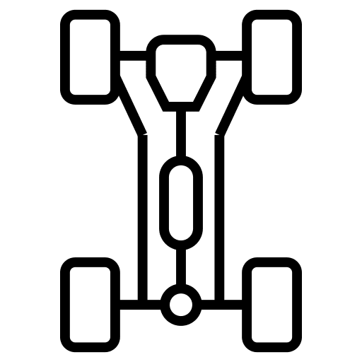Chassis chassis structure wheels icon