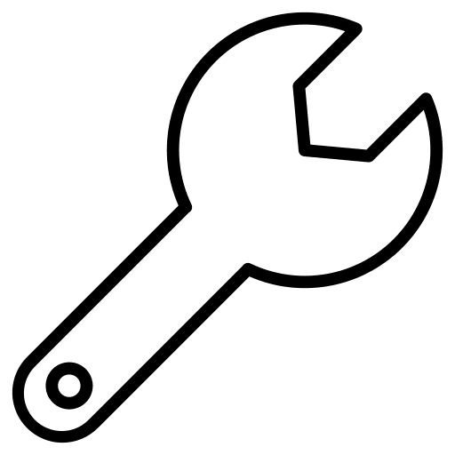 Spanner maintenance wrench construction and tools icon