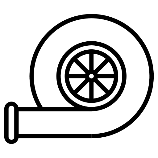 Turbo car transportation engine icon