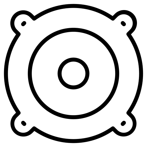 Woofer woofer loudspeaker sound icon