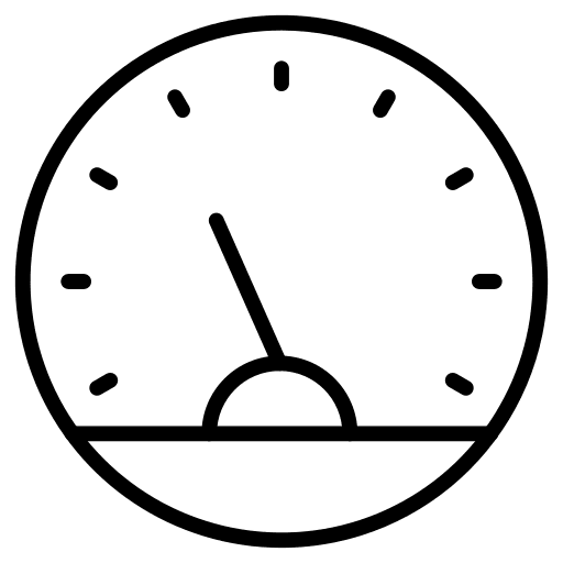 Performance speedometer transportation performance icon