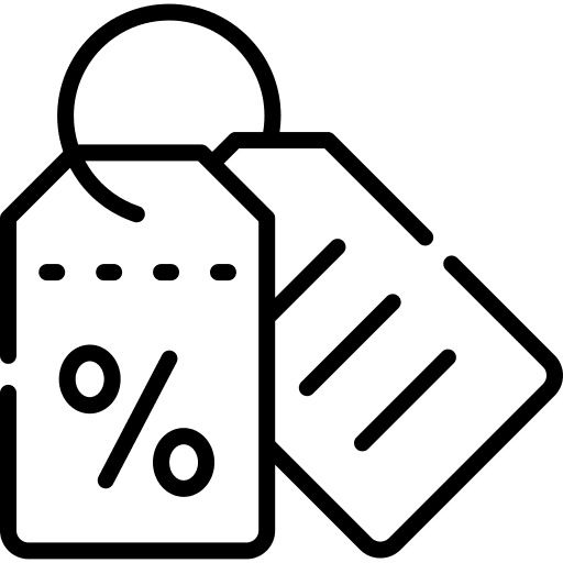 Discount price tag percent sale icon