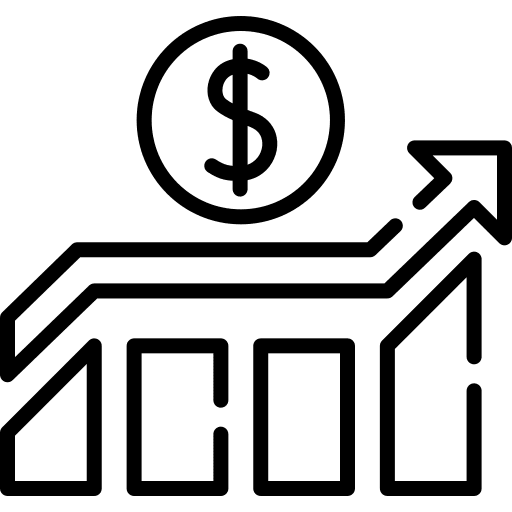 Funds dollar growth commerce and shopping icon