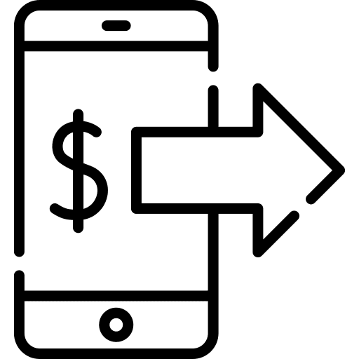 Payment commerce and shopping right arrow payment icon