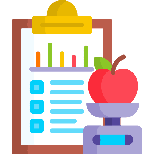 Calories clipboard control weight icon