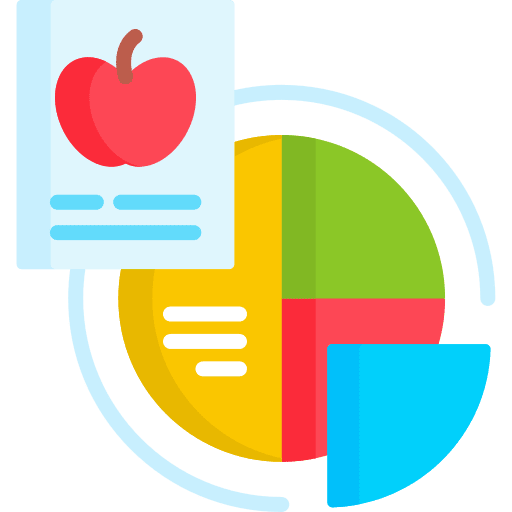 Nutrition diet apple graphic icon