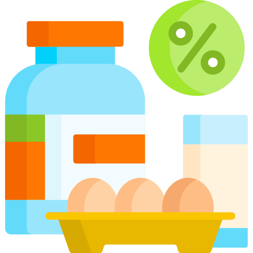 Protein protein drink percentage icon