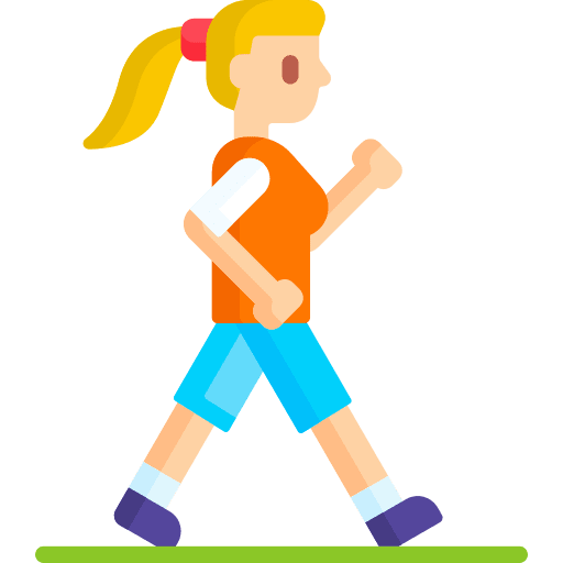 Walking sports and competition walking woman icon