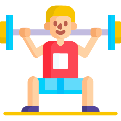 Weight lifting workout sports and competition people icon