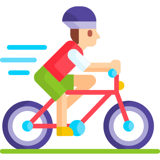 Cycling sports and competition workout activity icon
