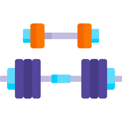 Dumbbell weight crossfit gym icon