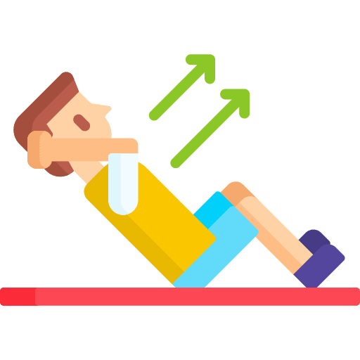 Sit up training sports and competition abdominal icon