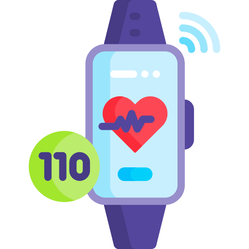 Smartband heart rate wristwatch sports and competition icon