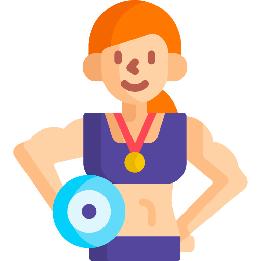 Trainer woman user gym icon