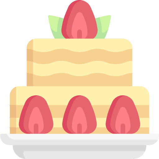 Cake sweet food sugar strawberry icon