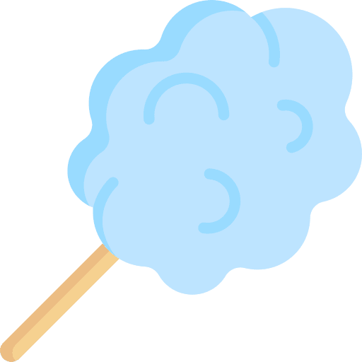 Cotton candy sugar gastronomy fair icon