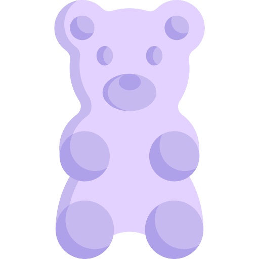 Gummy bear food and restaurant sweet food candies icon