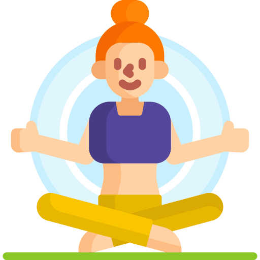 Meditation woman avatar yoga icon