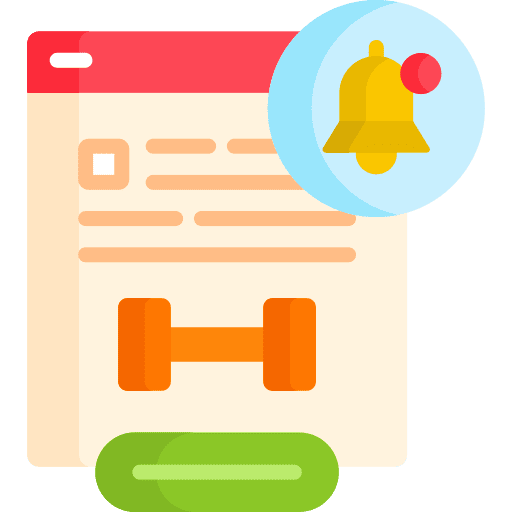 Notification training workout gym icon