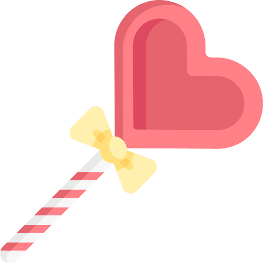 Lollipop love heart valentines day icon Lollipop love heart valentines day icon