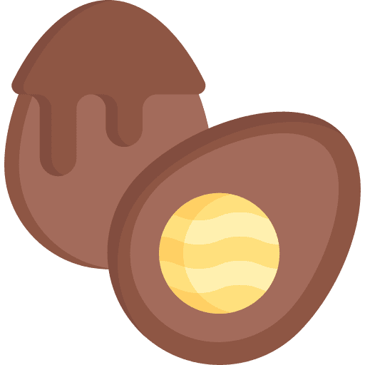 Chocolate egg dessert food and restaurant gastronomy icon Chocolate egg dessert food and restaurant gastronomy icon