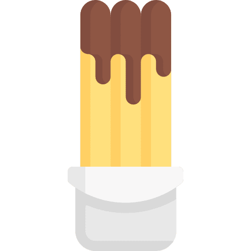 Churros sugar chocolate spanish icon Churros sugar chocolate spanish icon