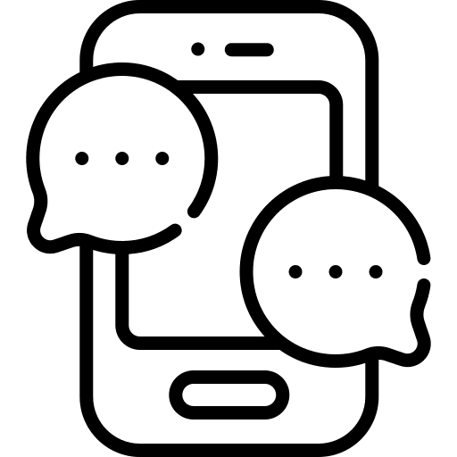 Chat smartphone cellphone chat icon Chat smartphone cellphone chat icon