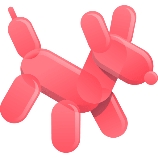 Balloon dog kid and baby art balloon dog icon