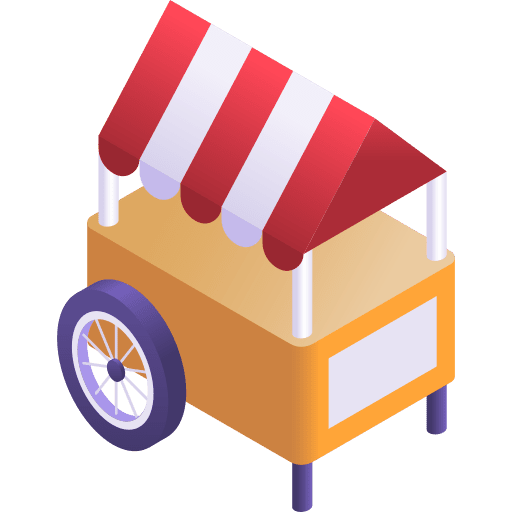 Food stall food stall stand isometric icon