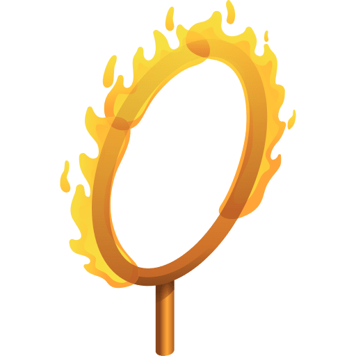 Ring of fire fairground fun circus icon