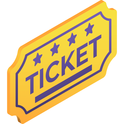 Ticket fairground entertainment access icon