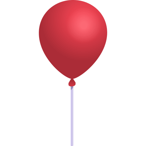 Balloon birthday decoration isometric icon Balloon birthday decoration isometric icon