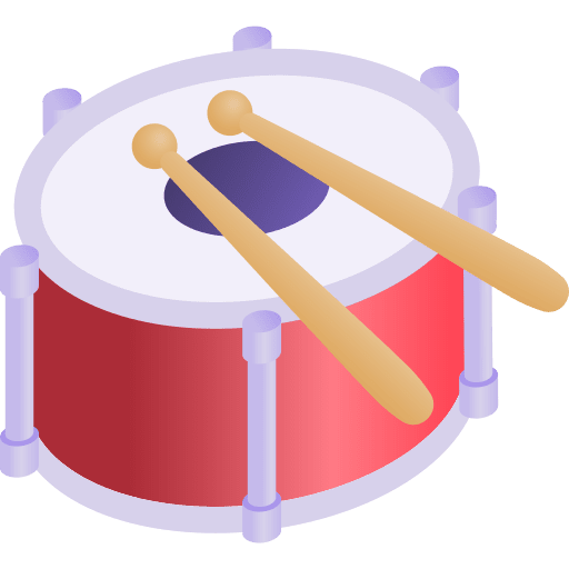 Drum isometric percussion drum icon Drum isometric percussion drum icon