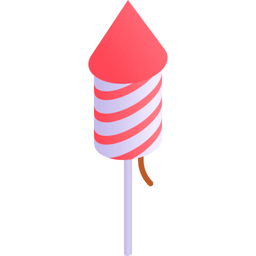 Firecracker rocket celebration birthday and party icon Firecracker rocket celebration birthday and party icon