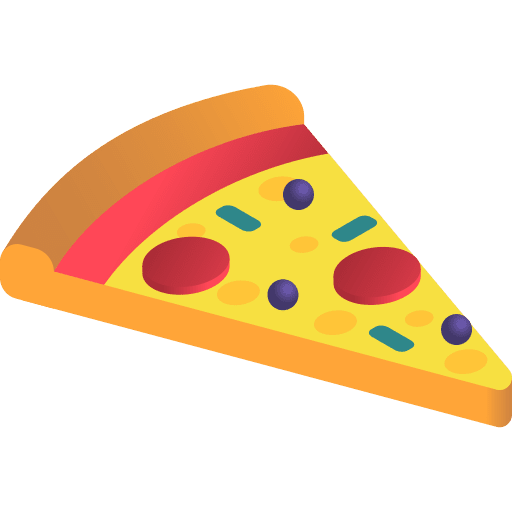 Pizza salami isometric food and restaurant icon Pizza salami isometric food and restaurant icon