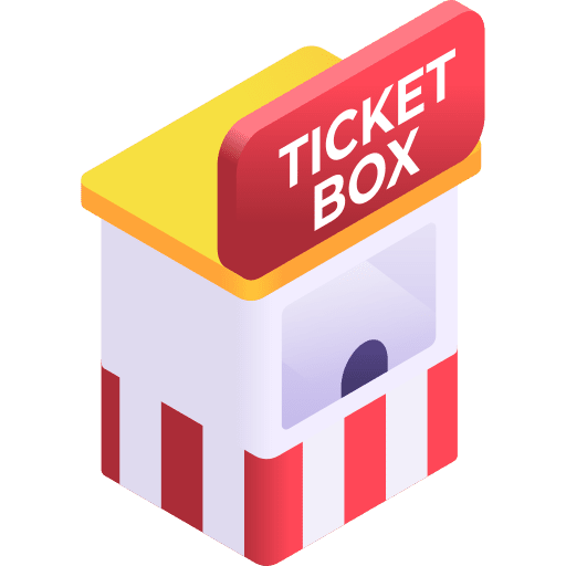 Ticket box stand amusement park ticket box icon Ticket box stand amusement park ticket box icon