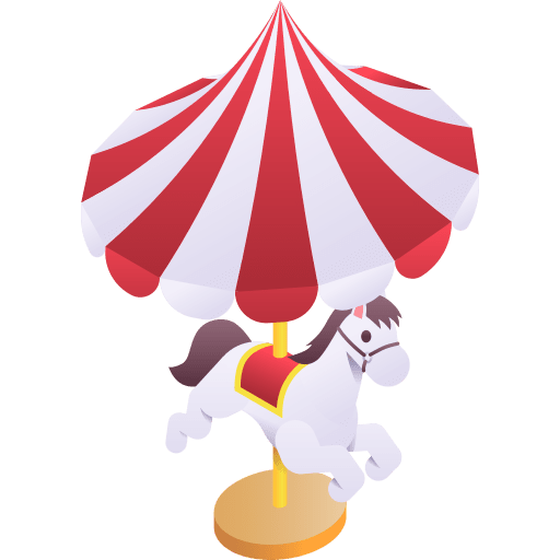 Carousel isometric entertainment fair icon Carousel isometric entertainment fair icon
