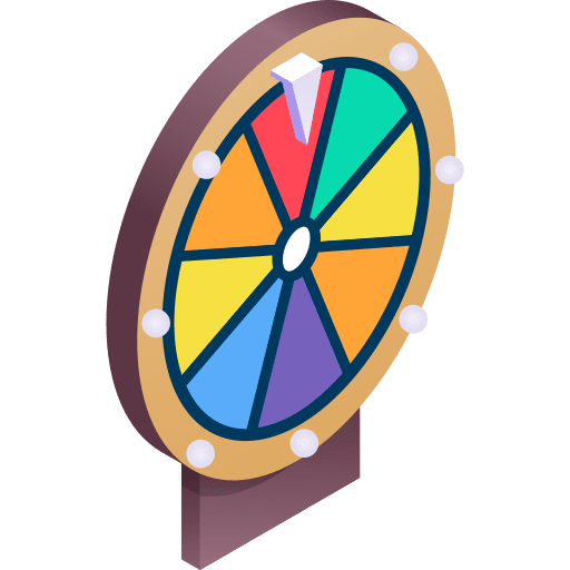 Fortune wheel fortune wheel roulette isometric icon Fortune wheel fortune wheel roulette isometric icon