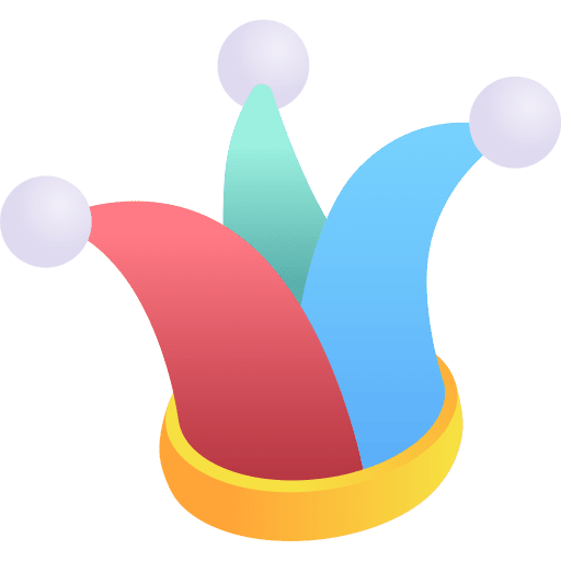 Jester hat carnival circus isometric icon Jester hat carnival circus isometric icon