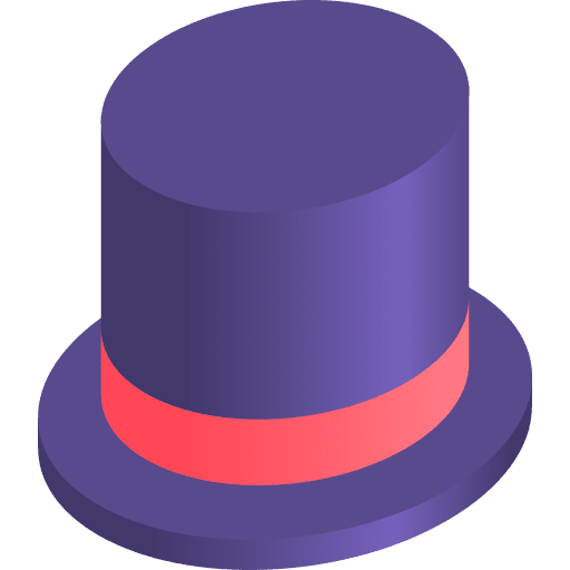 Magic hat magic trick isometric birthday icon Magic hat magic trick isometric birthday icon
