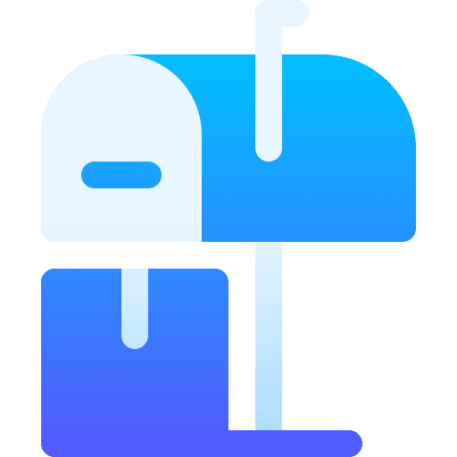 Postbox postal service shipping and delivery message icon Postbox postal service shipping and delivery message icon