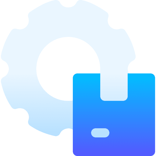 Settings production delivery box setting icon